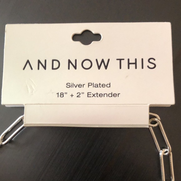 Macy’s And now this Silver plated necklace 18”+ 2” Extender. Brand new with 🏷️ - Picture 6 of 8